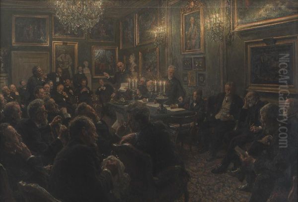 En Akademiradsforsamling Pa Charlottenborg I 1904 - view 1