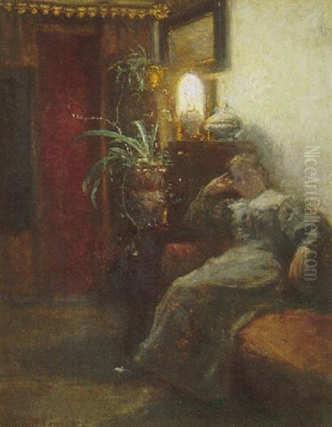 Stueinterior Med Kvinde (kunstneren Hustru?) - view 1