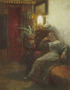 Stueinterior Med Kvinde (kunstneren Hustru?) Stueinterior Med Kvinde (kunstneren Hustru?)