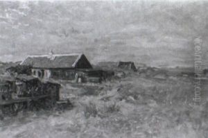 Landskab Med Huse I Skagen