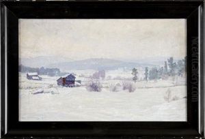 "vinterdag I Borgsjo" by Carl (August) Johansson