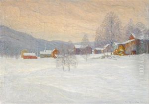 Norrlandsk Vinterbild by Carl (August) Johansson