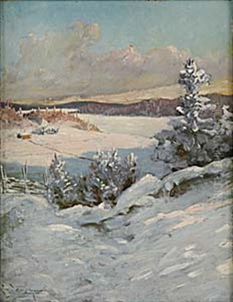 Vintervy Med Rod Stuga - view 1