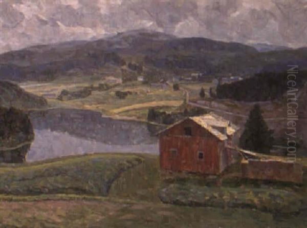 Norrlandskt Landskap Med Hus - view 1