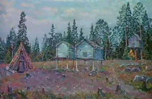 Norrlandskt Landskap Med Kata Och Fabodar - view 1