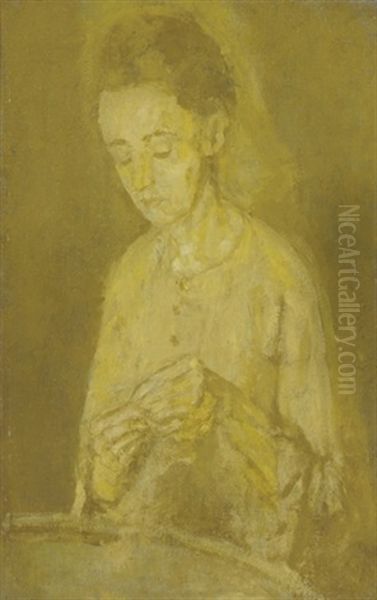 Woman Sewing - view 1