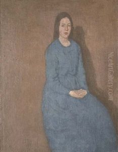 A Young Woman In Blue