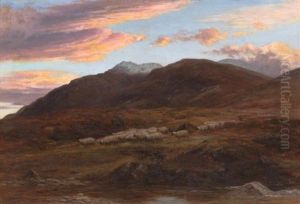 Highland Sheep In Landscape 1879