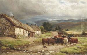 A Highland Clachan by Charles Edward Johnson