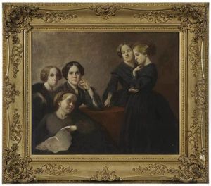 Group With Mrs by Eastman Johnson