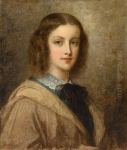 Portrait Of Princess Marie Of Holland, Daughter Of Prince Frederick by Eastman Johnson