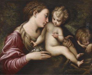 The Madonna And Child With St. John The Baptist Sleeping The Madonna And Child With St. John The Baptist Sleeping
