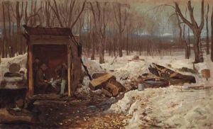 Luncheon At The Camp by Eastman Johnson