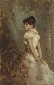 Lady In Yellow (edwina Booth) by Eastman Johnson