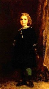 Young Girl With Violin by Eastman Johnson