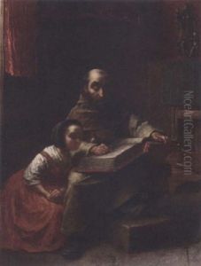 The Monk And The Child by Eastman Johnson