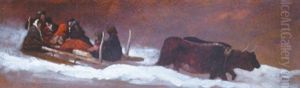 The Sleigh Ride by Eastman Johnson