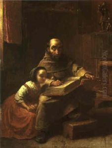The Monk And Child by Eastman Johnson