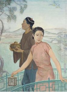 Portrait Of Two Oriental Figures, Three-quarter-length, In A Capriccio Landscape Portrait Of Two Oriental Figures, Three-quarter-length, In A Capriccio Landscape