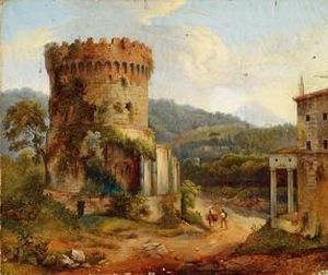 Paesaggio Nei Dintorni Di Tivoli Con Il Sepolcro Dei Plautii