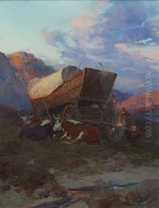 Camp On The Overland Trail by Frank Johnson