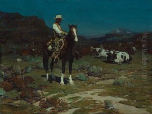 When Trail-weary Cattle Are Sleeping by Frank Johnson