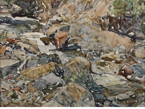 Canyon Creek, Wyoming, Behind Studio - view 1