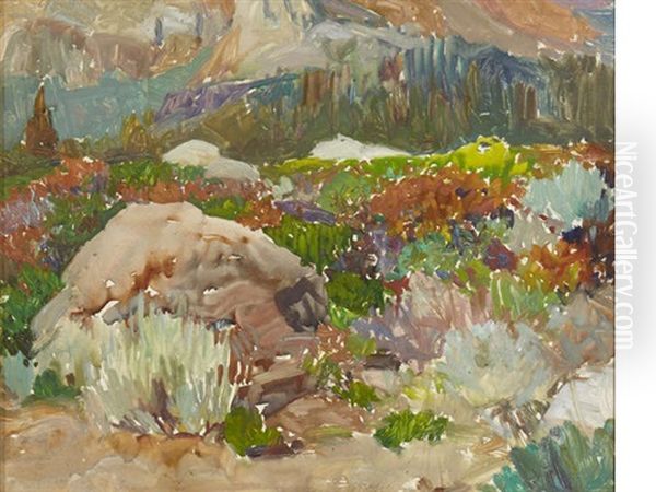 Spring Scene With Blooming Flowers - view 1