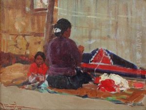 Navajo Weaver by Frank Johnson