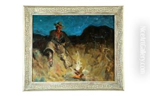 Cowboy And Campfire by Frank Johnson