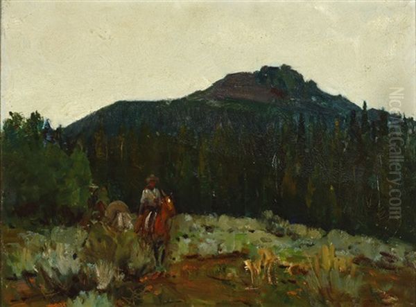 Two Riders And Packhorses - view 1