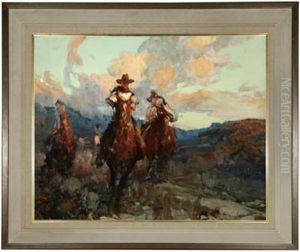 Cowboy Race - Dust Stained Riders (study)