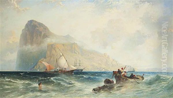 The Rock Of Gibraltar Looking Towards The African Coast - view 1