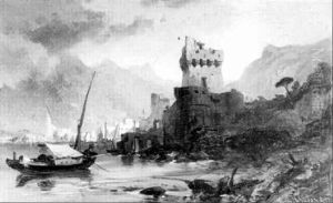 North Italian Lake Scene by Harry John Johnson