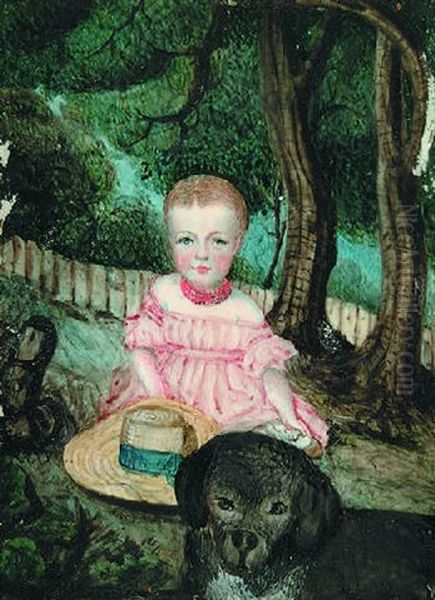 Young Girl With Her Dog - view 1