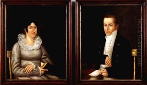 Portrait Of Husband (+ Portrait Of Wife; Pair) by Joshua Johnson