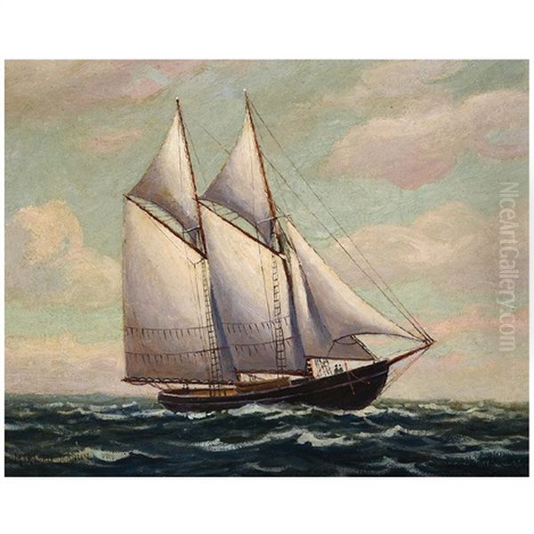 Schooner At Sea - view 1