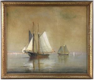 Sailboats At Sea by Johnson, Marshall