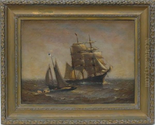 Ship At Sea, Full-sail - view 1