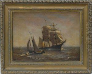 Ship At Sea, Full-sail by Johnson, Marshall