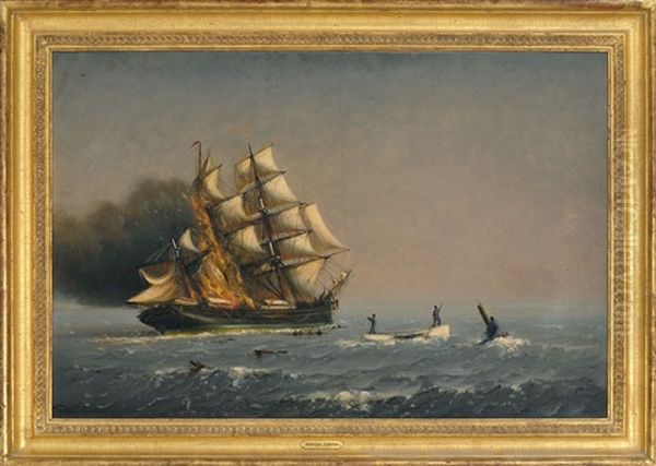 The Sunbeam Burning In Boston Harbor - view 1