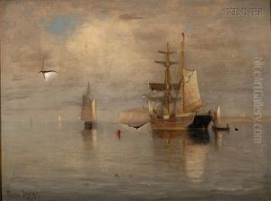 Sailing Vessels In Still Waters by Johnson, Marshall