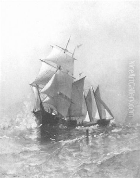 Portrait Of A Brig And A Schooner - view 1