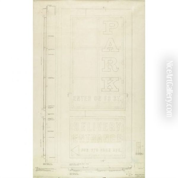 Seagram Building Construction Drawing - view 1