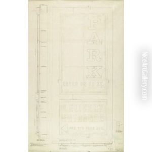 Seagram Building Construction Drawing by Philip H. Johnson