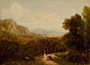 Landscape With Figure by David Johnson