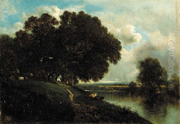Cows Along The River - view 1