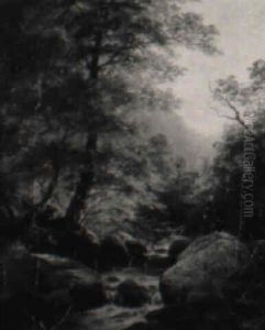 Artist's Brook: An Early Autumn Landscape by David Johnson
