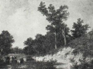 Landscape With Cattle by David Johnson
