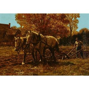 October Ploughing by Francis Hans Johnston